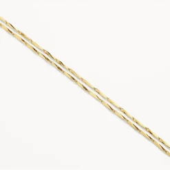 New Double Twist Bar Link Chain Bracelet in Gold 18k Fine Gold Plated | Bracelets & Bangles
