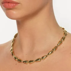 Outlet Drop Dome Chain Necklace in Gold 18k Fine Gold Plated | Necklaces & Pendants
