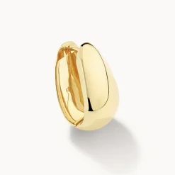 Outlet Drop Dome Hoops in Gold Best Selling Gifts | 18k Fine Gold Plated