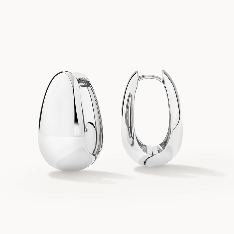 Sale Drop Dome Hoops in Silver Best Selling Gifts | 925 Sterling Silver