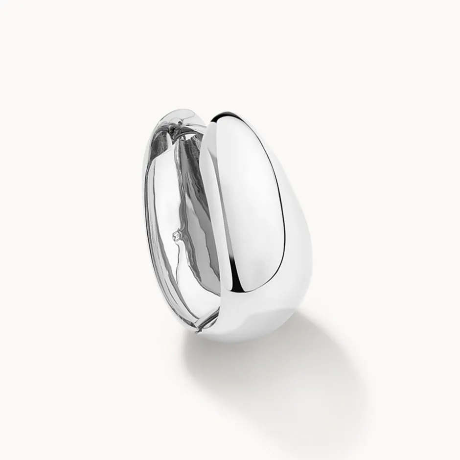 Sale Drop Dome Hoops in Silver Best Selling Gifts | 925 Sterling Silver