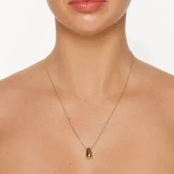 Outlet Drop Dome Pendant Necklace in Gold 18k Fine Gold Plated | Necklaces & Pendants