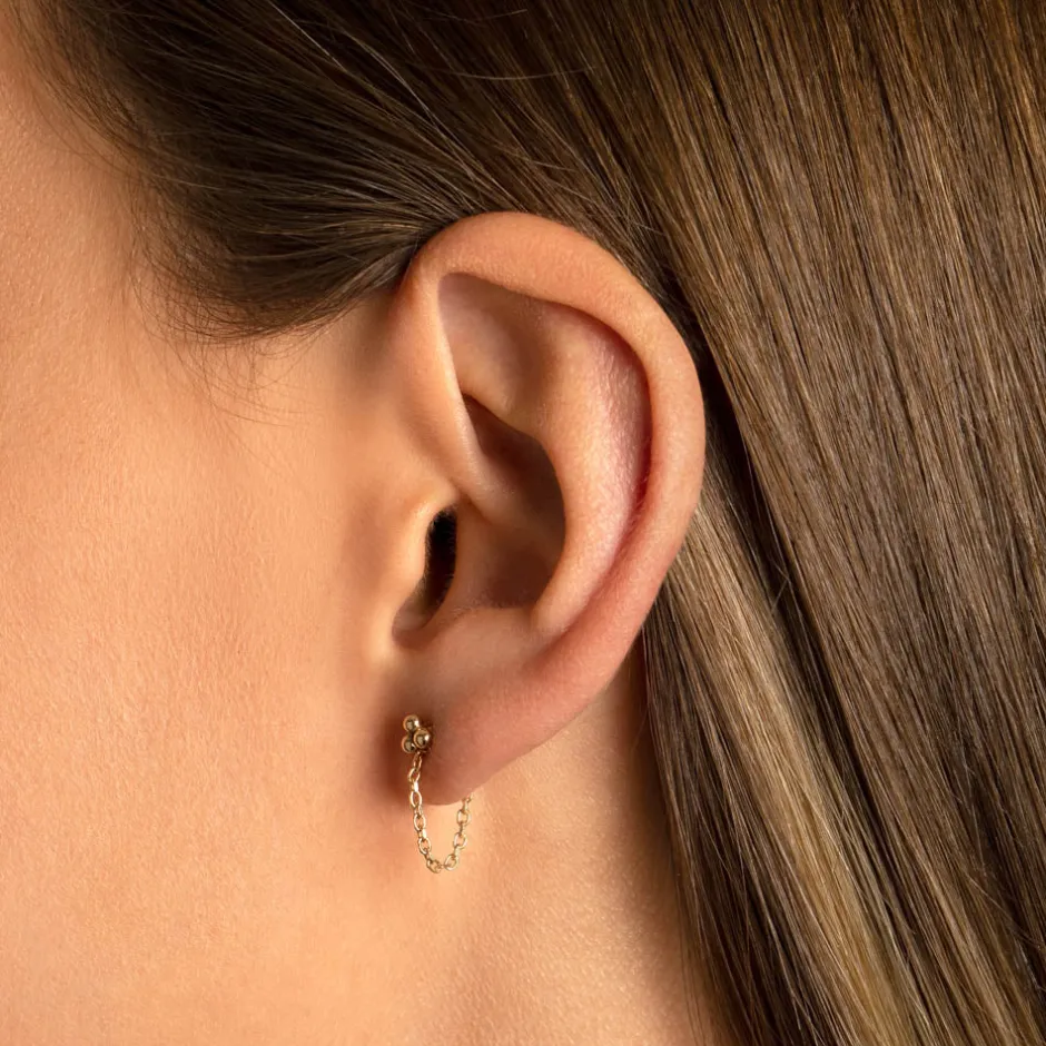 Sale Earring Connector Chain in 10k Gold Bridal Gifts | Best Friend Gifts