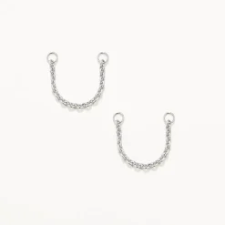Hot Earring Connector Chain in Silver Bridal Gifts | Best Friend Gifts