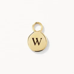 Online Engravable Circle Charm in 10k Gold Engravable Jewellery | 10k Gold