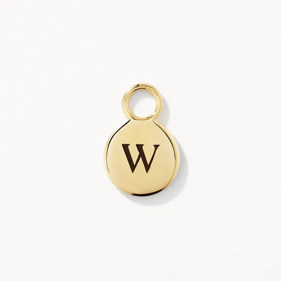 Online Engravable Circle Charm in 10k Gold Engravable Jewellery | 10k Gold