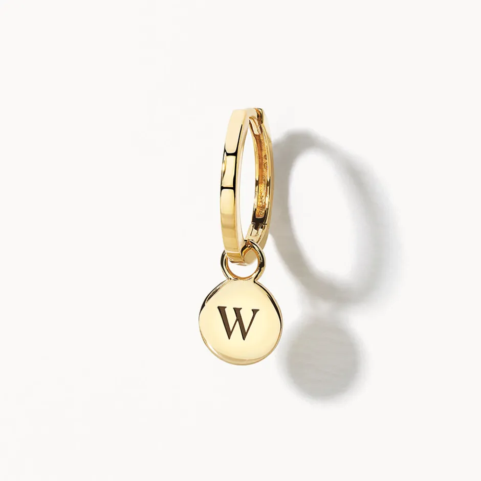Online Engravable Circle Charm in 10k Gold Engravable Jewellery | 10k Gold