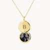 Best Engravable Circle Flip Locket Necklace in Gold Best Selling Gifts | Gifts For Her