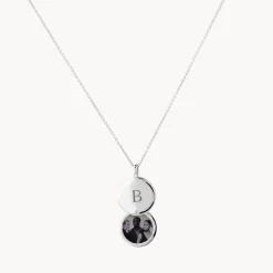 Fashion Engravable Circle Flip Locket Necklace in Silver Best Selling Gifts | Gifts For Her