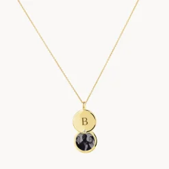 Best Engravable Circle Flip Locket Necklace in Gold Best Selling Gifts | Gifts For Her