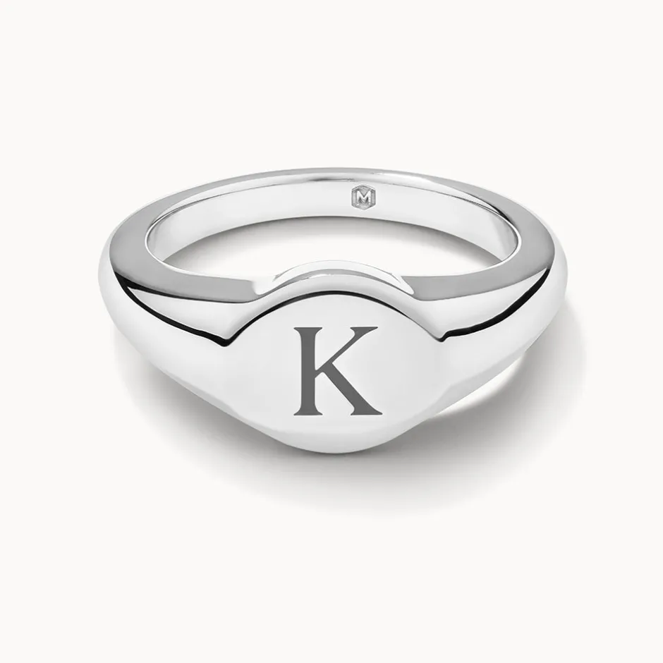 Best Engravable Circle Signet Pinky Ring in Silver Best Selling Gifts | Engravable Jewellery