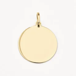 New Engravable Disc Necklace in 10k Gold Gifts For Her | Bridal Gifts