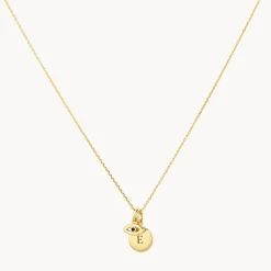 Hot Engravable Evil Eye Necklace in Gold Symbolic Jewellery | Engravable Jewellery