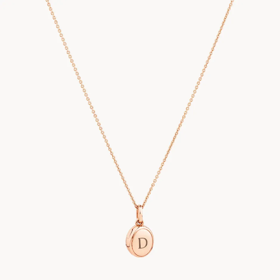 Fashion Engravable Oval Mini Locket Necklace in Rose Gold Best Selling Gifts | Gifts For Her