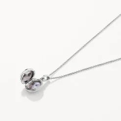 Clearance Engravable Oval Mini Locket Necklace in Silver Best Selling Gifts | Gifts For Her