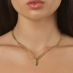 Best Engravable Rectangle Charm in 10k Gold Gifts For Her | Engravable Jewellery