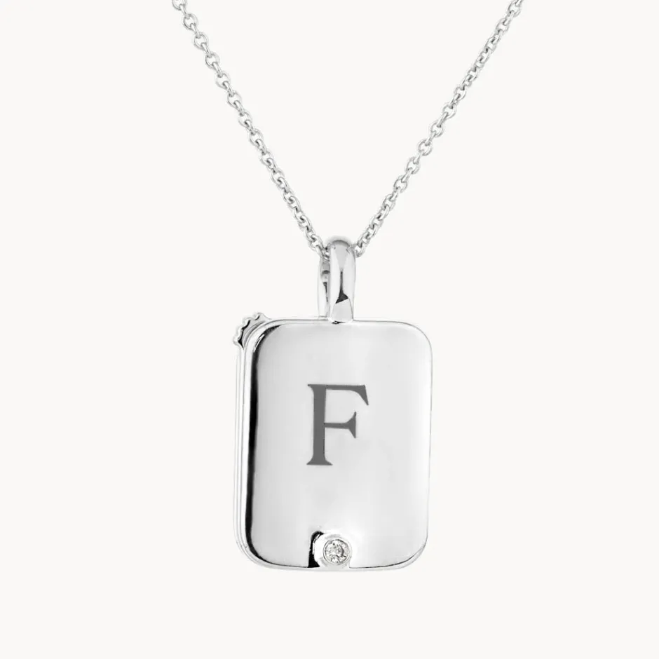 Sale Engravable Rectangle Flip Locket Necklace in Silver Gifts For Her | Engravable Jewellery