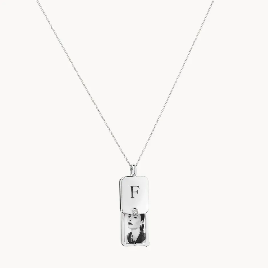 Sale Engravable Rectangle Flip Locket Necklace in Silver Gifts For Her | Engravable Jewellery