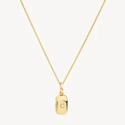 Sale Engravable Rectangle Locket Necklace in Gold Best Selling Gifts | Engravable Jewellery
