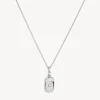 Clearance Engravable Rectangle Locket Necklace in Silver Best Selling Gifts | Engravable Jewellery