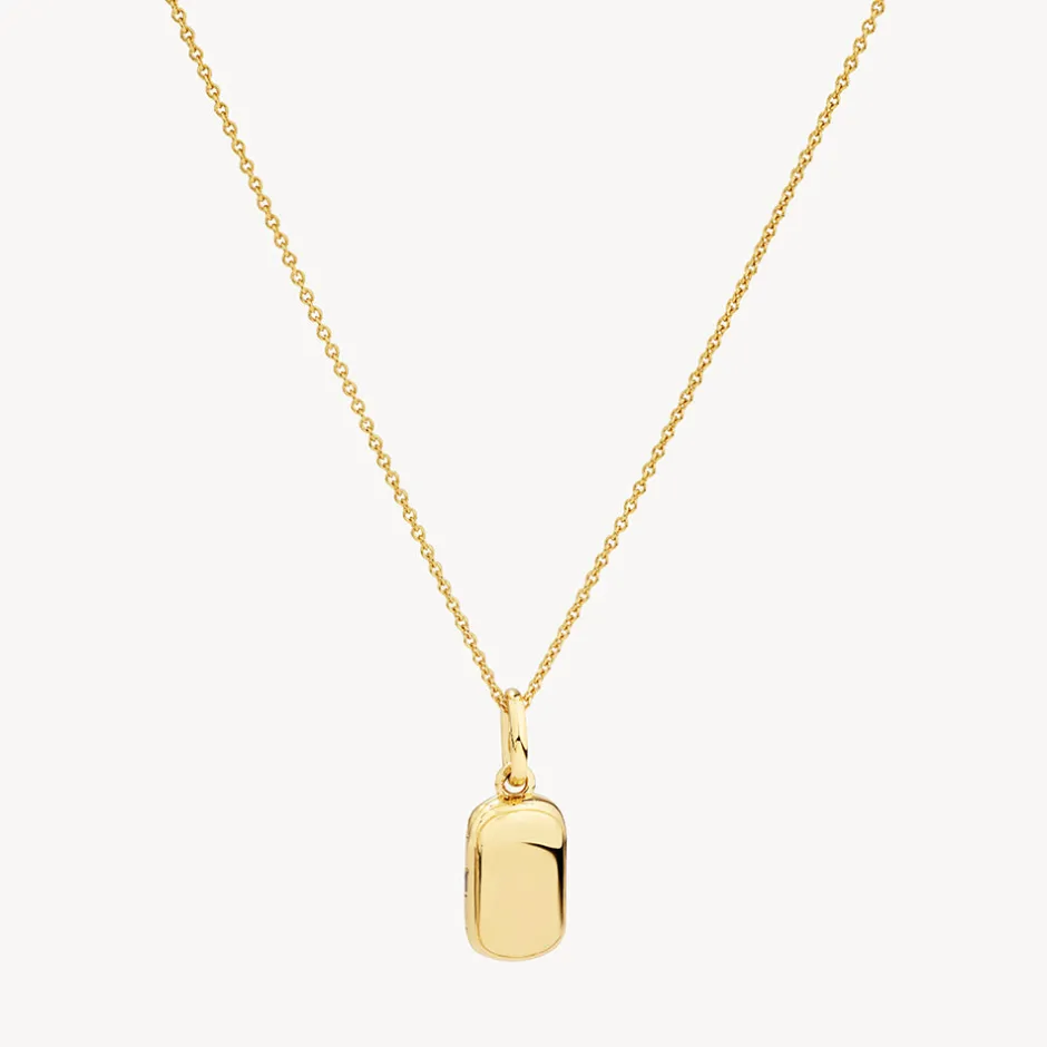 Sale Engravable Rectangle Locket Necklace in Gold Best Selling Gifts | Engravable Jewellery