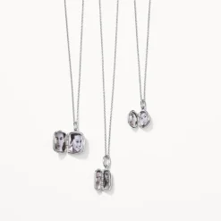 Clearance Engravable Rectangle Locket Necklace in Silver Best Selling Gifts | Engravable Jewellery