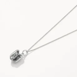 Clearance Engravable Rectangle Locket Necklace in Silver Best Selling Gifts | Engravable Jewellery