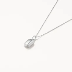 Clearance Engravable Rectangle Locket Necklace in Silver Best Selling Gifts | Engravable Jewellery