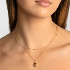 Sale Engravable Rectangle Locket Necklace in Gold Best Selling Gifts | Engravable Jewellery