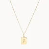 Discount Engravable Rectangle Necklace in 10k Gold Bridal Gifts | Best Friend Gifts