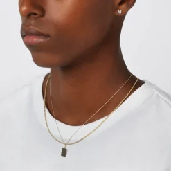 Discount Engravable Rectangle Necklace in 10k Gold Bridal Gifts | Best Friend Gifts