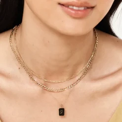 Discount Engravable Rectangle Necklace in 10k Gold Bridal Gifts | Best Friend Gifts
