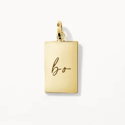 Sale Engravable Rectangle Pendant in Gold Best Selling Gifts | Engravable Jewellery