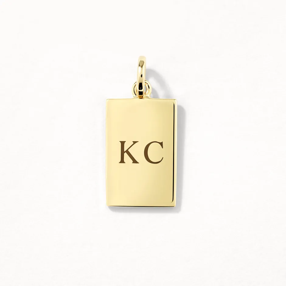 Sale Engravable Rectangle Pendant in Gold Best Selling Gifts | Engravable Jewellery