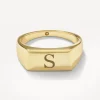 Discount Engravable Rectangle Signet Pinky Ring in Gold Best Selling Gifts | Engravable Jewellery