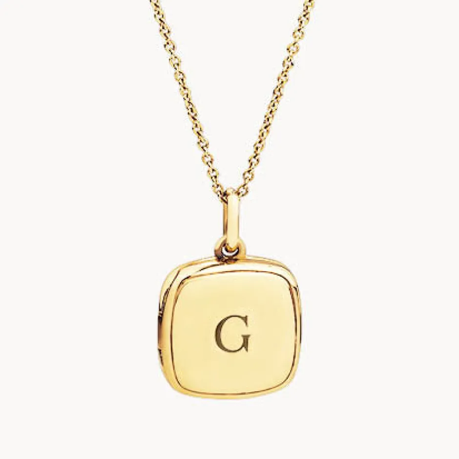 Hot Engravable Square Locket Necklace in Gold Best Selling Gifts | Gifts For Her