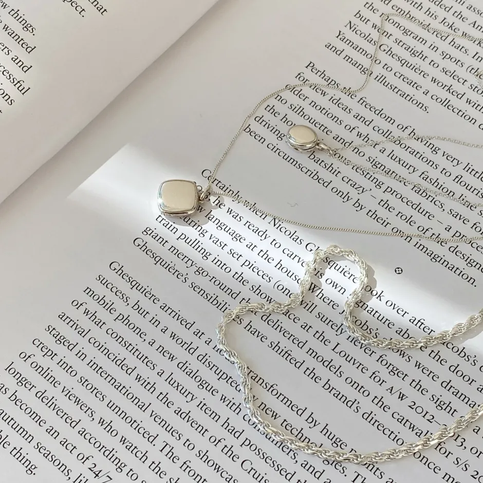 Best Engravable Square Locket Necklace in Silver Best Selling Gifts | Gifts For Her