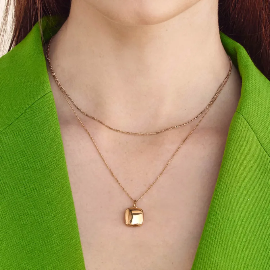 Hot Engravable Square Locket Necklace in Gold Best Selling Gifts | Gifts For Her