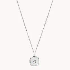 Best Engravable Square Locket Necklace in Silver Best Selling Gifts | Gifts For Her