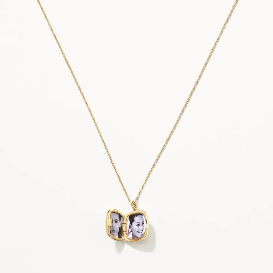 Hot Engravable Square Locket Necklace in Gold Best Selling Gifts | Gifts For Her