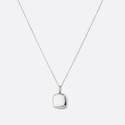 Best Engravable Square Locket Necklace in Silver Best Selling Gifts | Gifts For Her