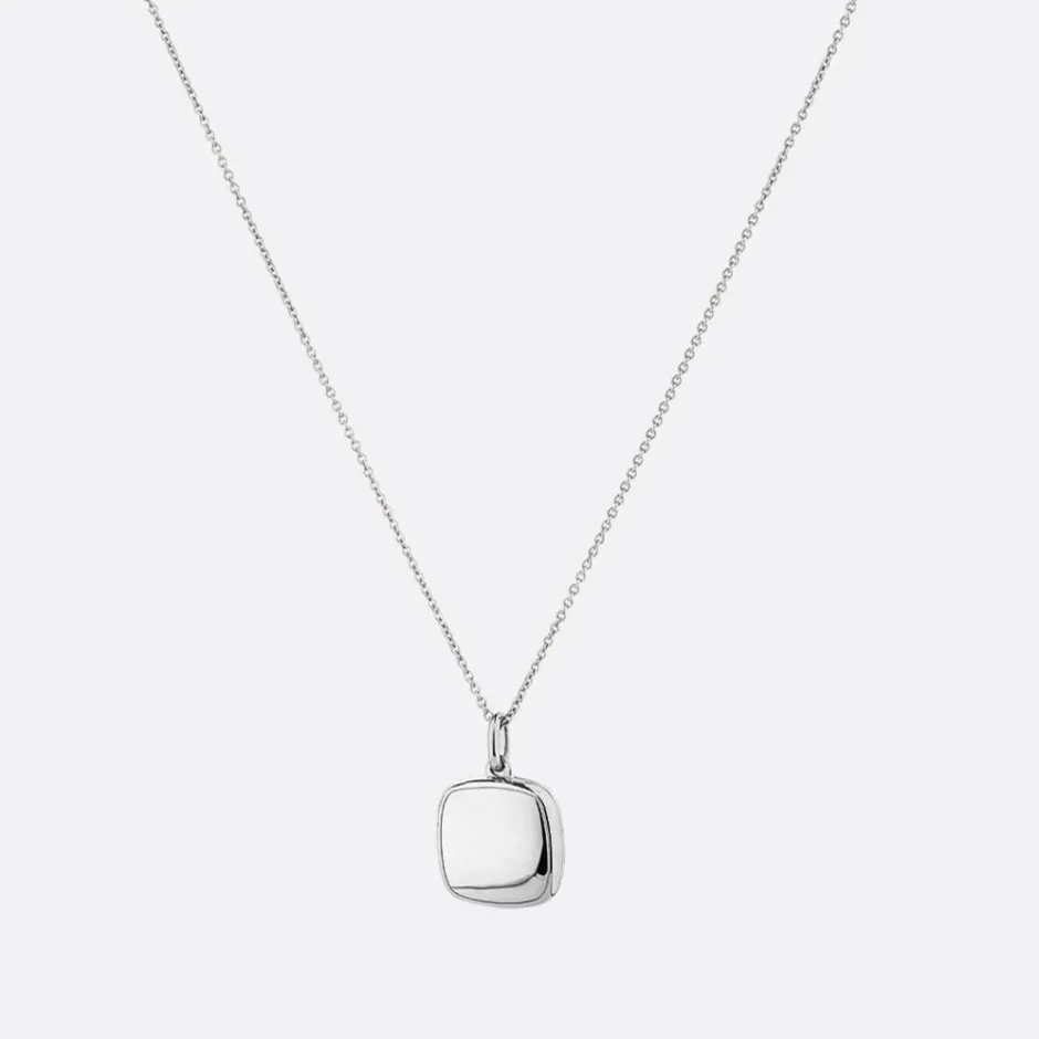 Best Engravable Square Locket Necklace in Silver Best Selling Gifts | Gifts For Her