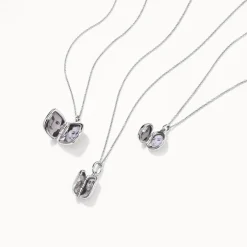 Best Engravable Square Locket Necklace in Silver Best Selling Gifts | Gifts For Her