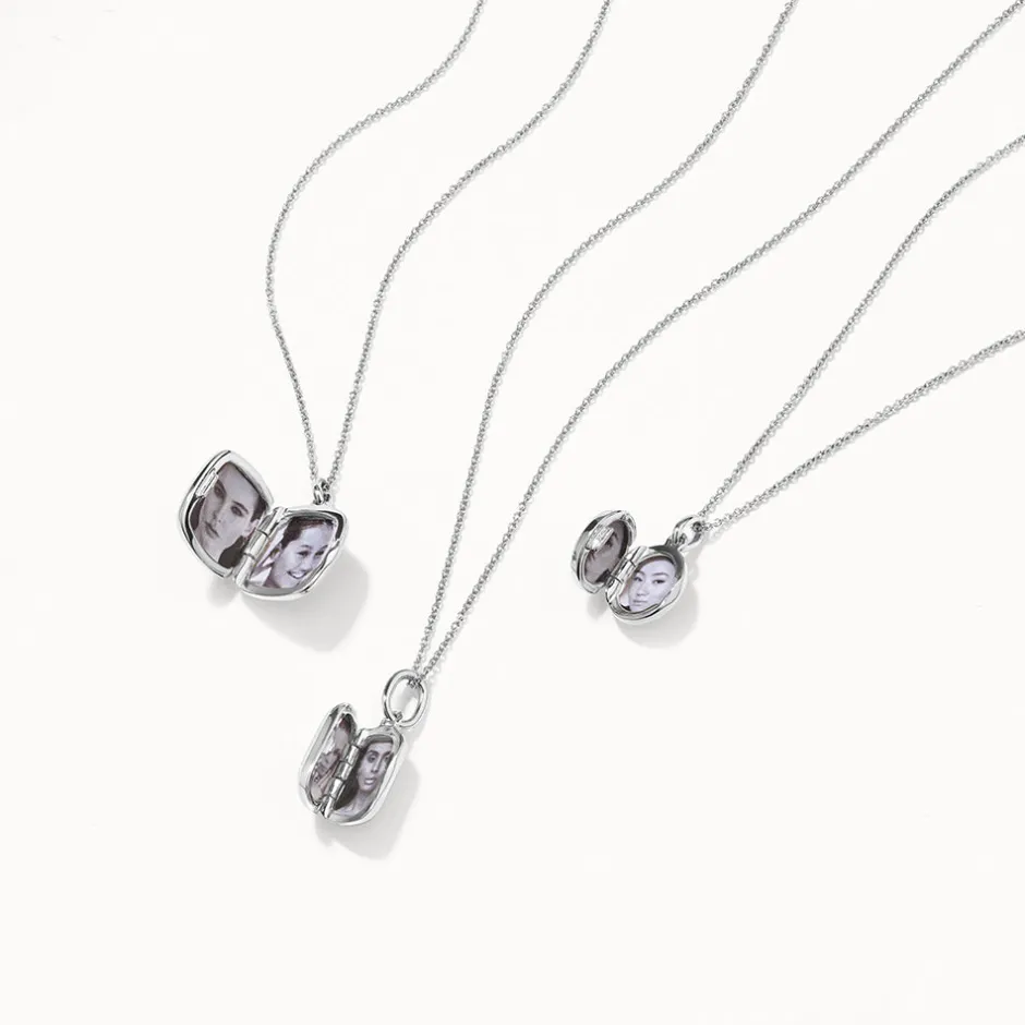 Best Engravable Square Locket Necklace in Silver Best Selling Gifts | Gifts For Her