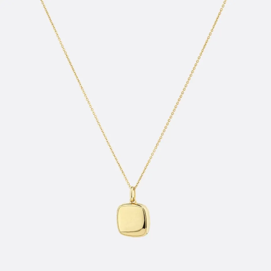 Hot Engravable Square Locket Necklace in Gold Best Selling Gifts | Gifts For Her