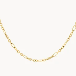 Fashion Figaro Paperclip Necklace in Gold 18k Fine Gold Plated | Necklaces & Pendants