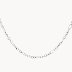 Fashion Figaro Paperclip Necklace in Silver 925 Sterling Silver | Necklaces & Pendants
