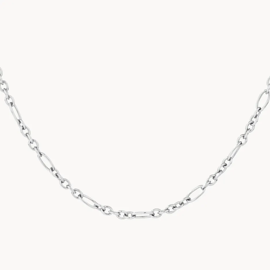 Fashion Figaro Paperclip Necklace in Silver 925 Sterling Silver | Necklaces & Pendants