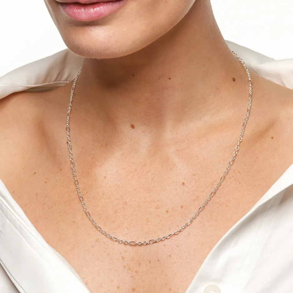 Fashion Figaro Paperclip Necklace in Silver 925 Sterling Silver | Necklaces & Pendants