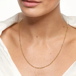 Fashion Figaro Paperclip Necklace in Gold 18k Fine Gold Plated | Necklaces & Pendants